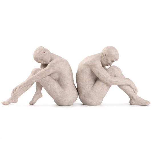 OKIIKOK Thinker Statues Decor -Figure Sculpture Book Shelf Decor-Abstract Statue Ornament Office Decor Modern Home Decor -Decorations for Living Room Figurines Decor 2 Piece.
