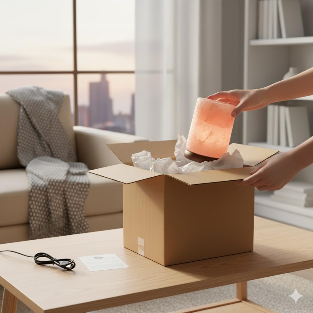 NatureBoost Himalayan Salt Lamp, USB Powered, Night Light Color Changing Lamp,Unique Gift Idea (Cylindernew)