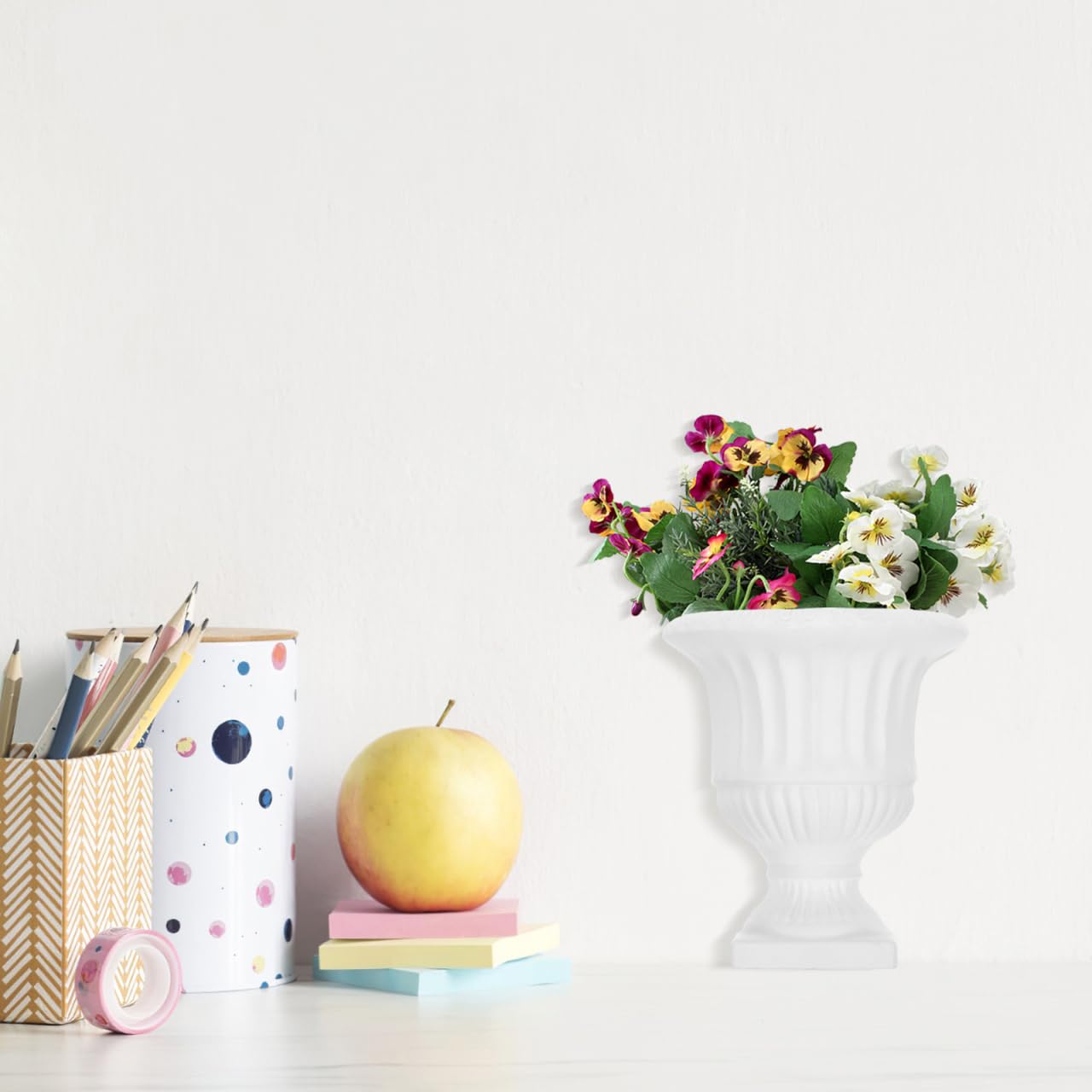 Zerodeko Hanging Flower Pot Wall-Mounted Floral Vase Gypsum Flower Vase for Wall Decor Home Living Room Kitchen Farmhouse