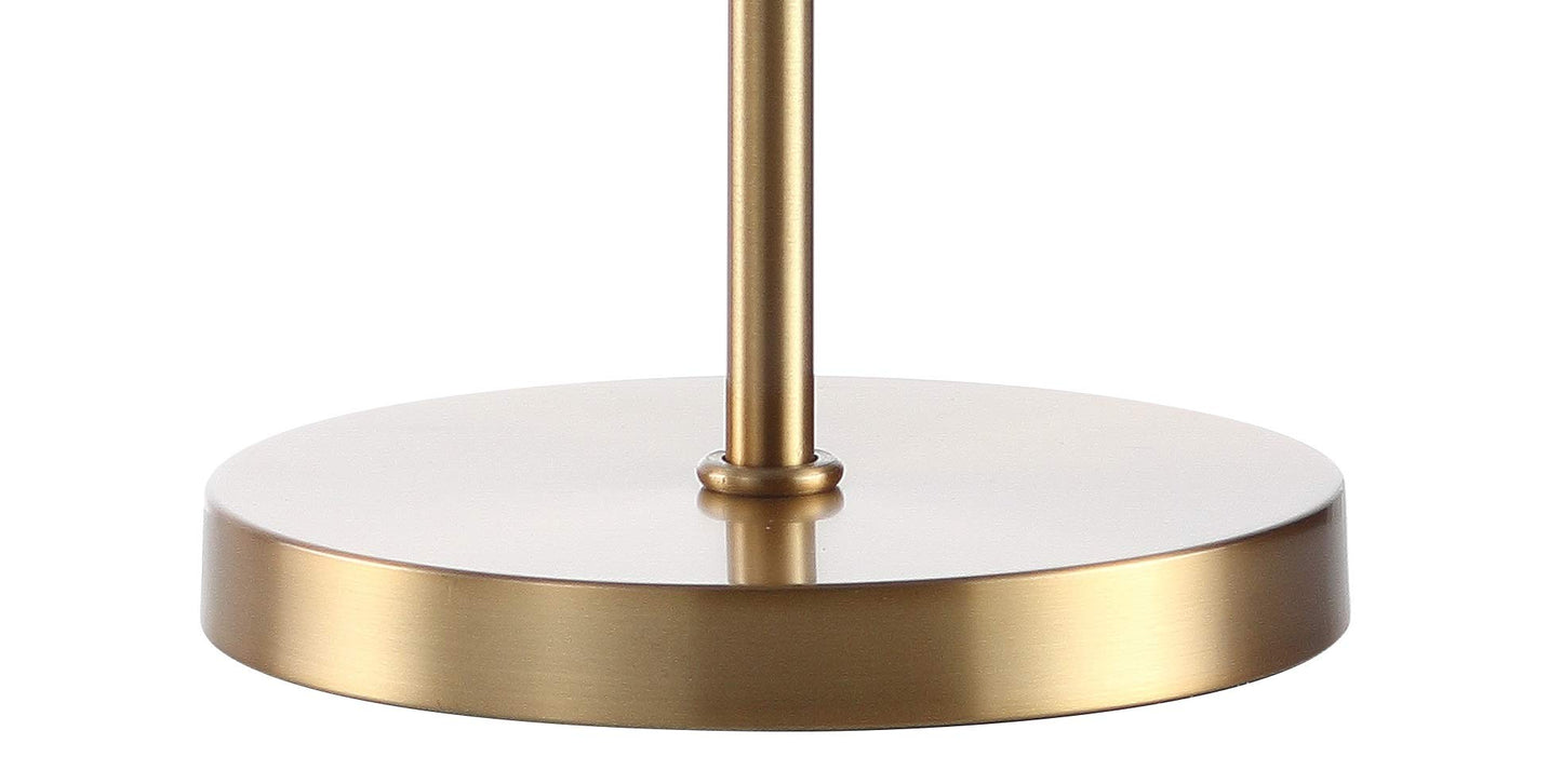 JONATHAN Y 25" Brass Gold/Clear Table Lamp, Modern Industrial Chandelier Style Light, Clear Crystal Beads, Glam Bedside Nightstand Lamp for Bedroom Living Room, LED Bulb Included (JYL9004B)