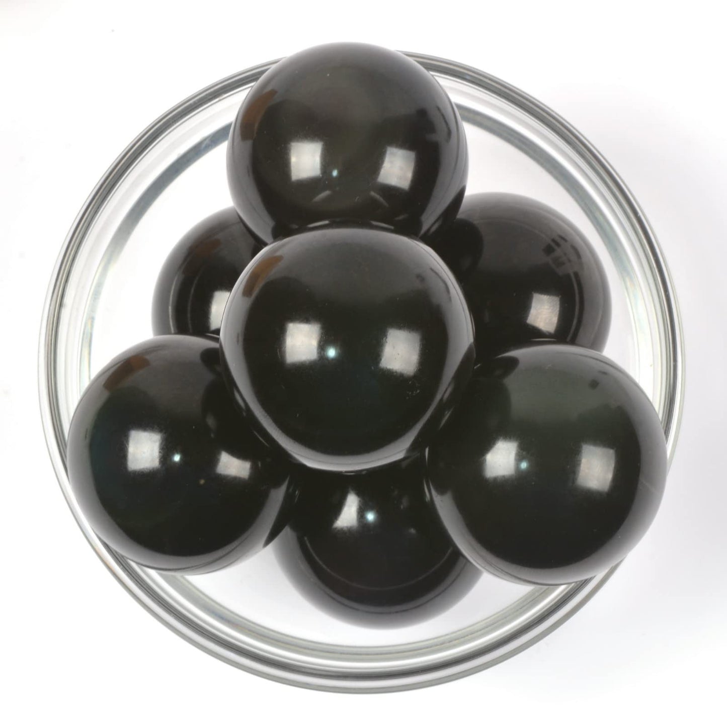 Justinstones Natural Gemstone Sphere Rainbow Obsidian Crystal Healing Chakra Meditation Home Office Decor Stone