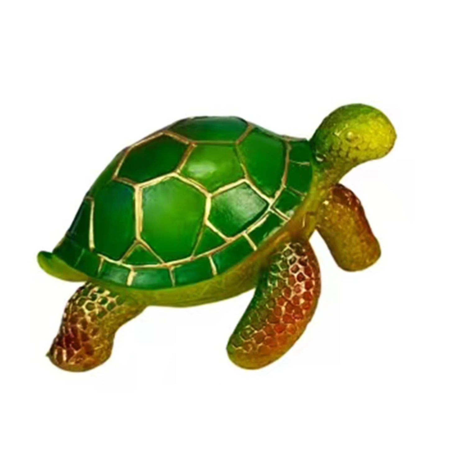 Desniltol 3D Animal Table Lamp, Retro Stained Animal Night Light Lamp, Cute Resin Animal Lamps, Vintage Animals Bedside Lamp with USB Ports Suitable for Living Room, Bedroom, Home Office (Sea Turtle)