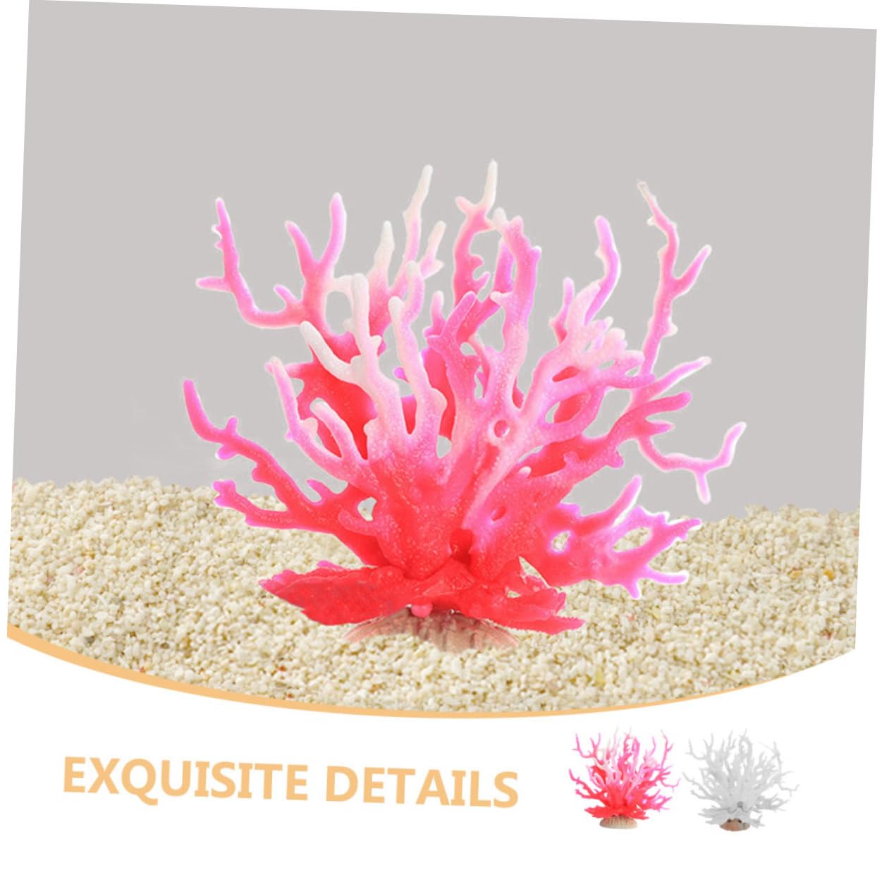 Levemolo 2pcs Decorative Coral Branches Artificial Underwater Plant Sculpture for Fish Tank Landscape Easy to Clean Fish Friendly Flexible Use for Saltwater Aquariums