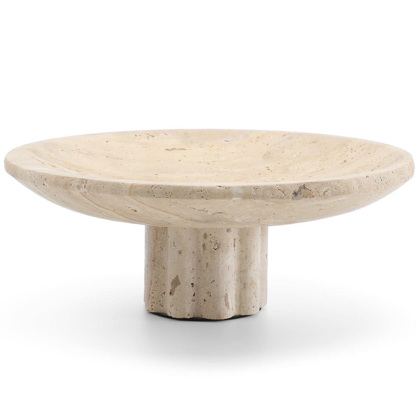 Honeydak Travertine Fruit Bowl for Kitchen Counter Large 10" Decorative Fruit Bowl Key Basket for Entryway Table and Modern Home Decoration, Kitchen Storage