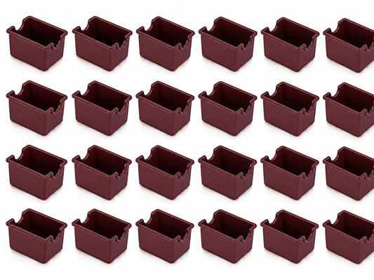 New Star Foodservice Plastic Sugar Packet Holder, Brown, Set of 24, SAN Material, 3-3/8"x2-1/2 x2
