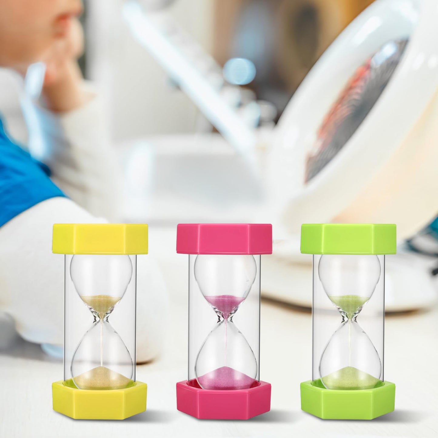 SHINEOFI 4 Pack Sand Timer for Kids 3/10/15/30 Minute Hourglass Timers Sand Timers Set for Classroom Homework Board Games Cooking Home and Office Use