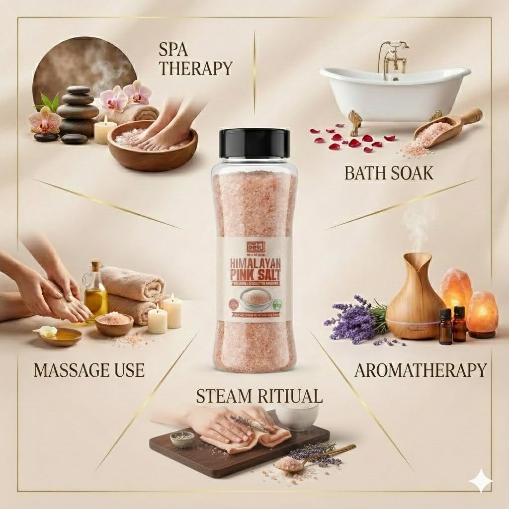 AL-TAQWA Himalayan Pink Salt – Fine Grain, 100% Natural & Unrefined – Ideal for Cooking, Baking, and Seasoning – Gourmet Pink Sea Salt in container, 600gm