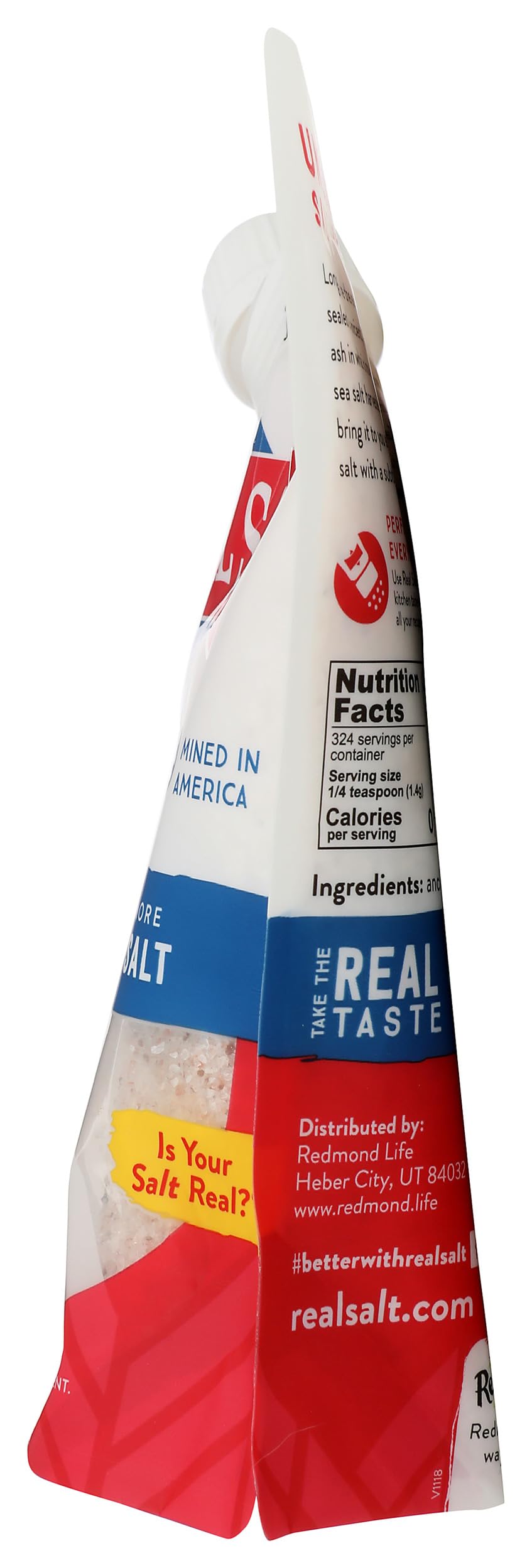Redmond Real Sea Salt - Natural Unrefined Gluten Free Kosher, 16 Ounce Pouch (1 Pack)