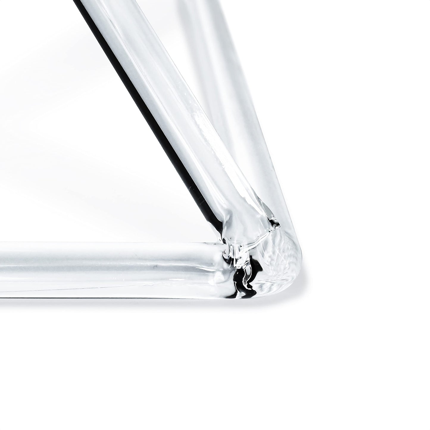 Joysense Clear Quartz Crystal Singing Pyramid 4 inch With Crystal Singing Bowl Striker