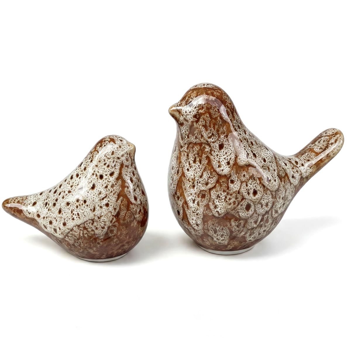 DQMPTCUA statueBird Statues, Modern Home Decor, Suitable for desks, Bookshelves, bedrooms, Living Rooms, cabinets, and Fireplace Mantel Decorations. Ceramic Animal Statues. (Off-White)