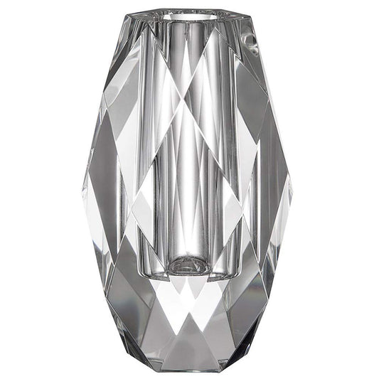 Donoucls Crystal Flower Vases Decorations 6" for Home Wedding Christmas or Gift - Clear with Gift Box