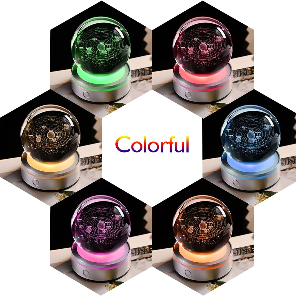 ZRENJHUS LED Light Base for Ball Round Display Stand for Crystal Ball Glass Art Multicolor Lighted Display Stand Pedestal with 12 Colorful Modes - Concave