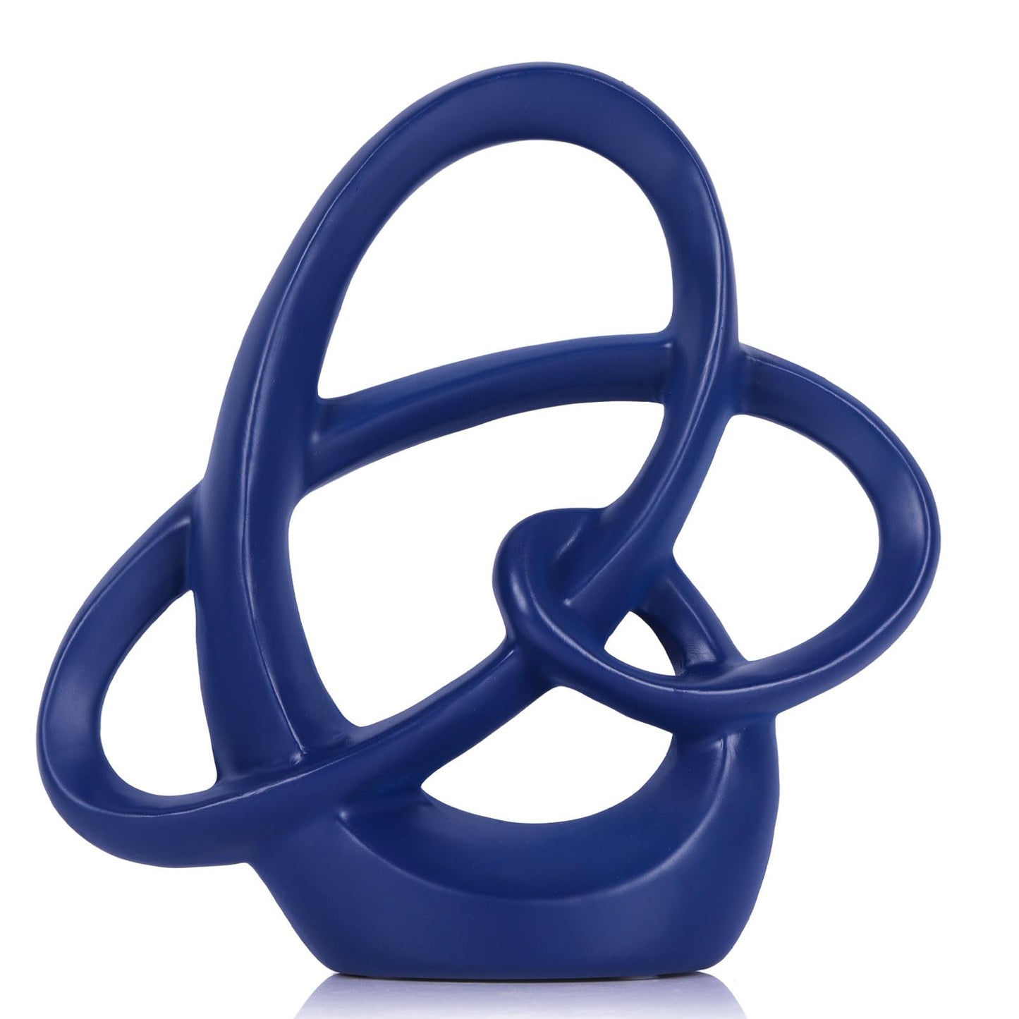 QIANLING Blue Knot Statue Decor - Modern Sculptures Home Decor, Resin Abstract Decor Art Accent,Blue Centerpieces for Living Room, Bedroom, Bathroom, Office, Shelf, Mantel - Wedding, Coffee Table