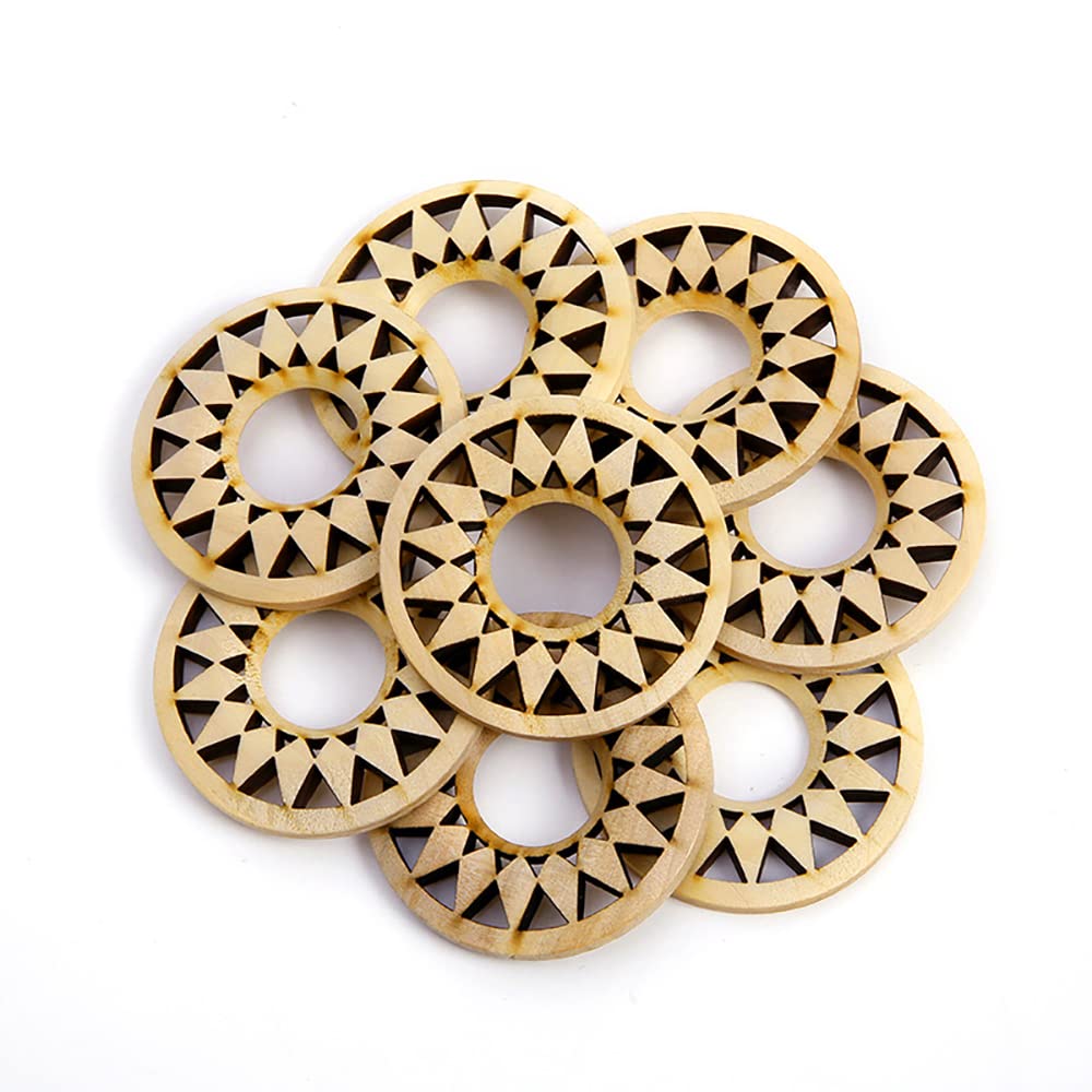 Fortunemee 40Pcs Wood Sphere Display Stand, Mini Ball Stand for Natural Stone Crystal Ball Collection Home Decor, 1.38 / 1.97 inches