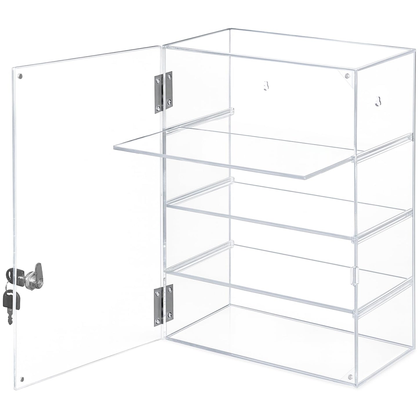 Acrylic Display Case with Lock – Acrylic Storage Chest for Figures, Collectibles, Jewelry, Expensive Items & More – Secure and Organized Storage (3.7" Adjustable)