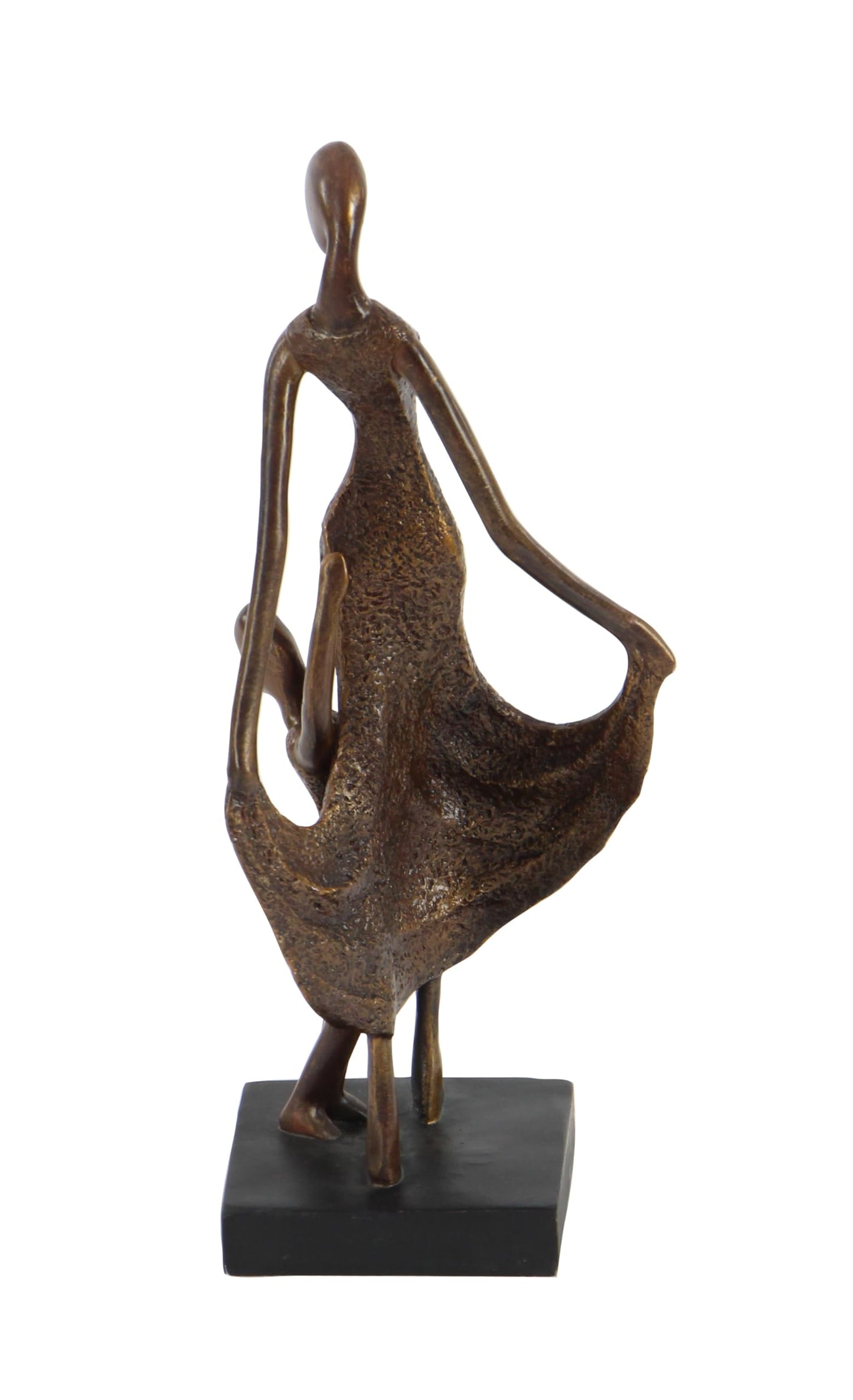 Deco 79 Polystone Family Decorative Sculpture Home Decor Statue, Accent Figurine 13" x 5" x 5", Bronze