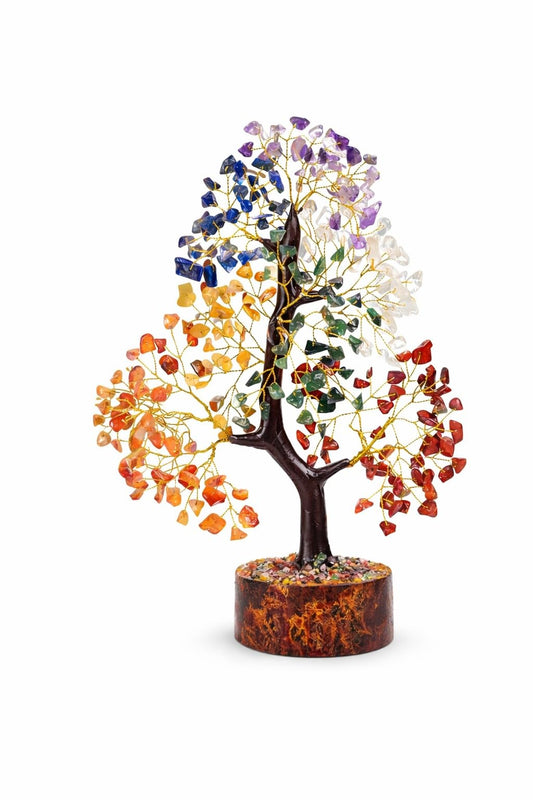 Neetva 7 Chakra Crystal Tree of Life – Natural Gemstone Bonsai Tree for Meditation, Reiki Healing, Positive Energy & Home Decor | Gifts for Women | Office Decor