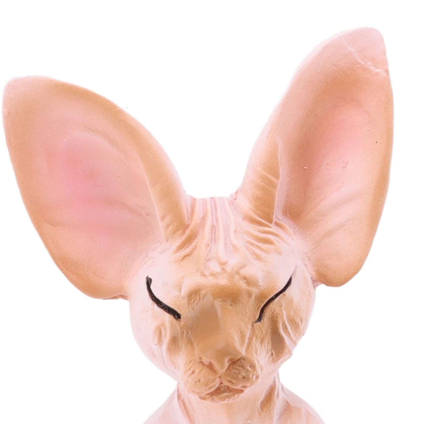 Kuuleyn Sphynx Cat Meditate Statue Zen Yoga Relaxed Pose Vivid Details Cat Meditate Collectible Figurines for Homes Office Yoga Room Ornaments Gifts (Pink)