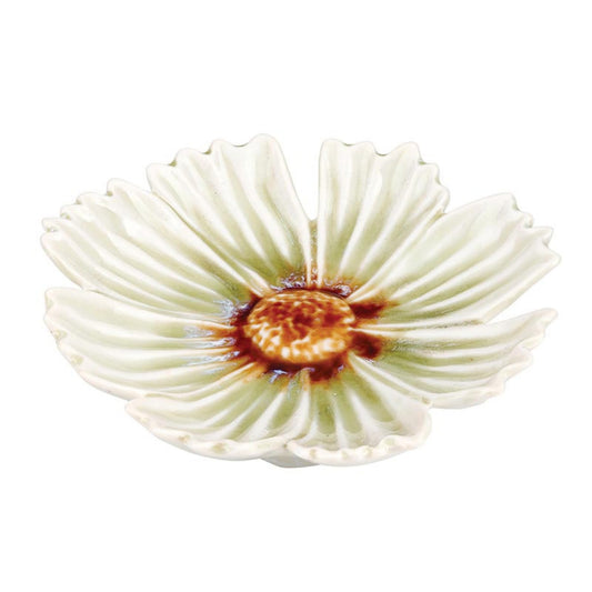 47th & Main Decorative Trinket Tray Flower Shaped Glazed Stoneware Dish for Home Décor, 5.25" Diameter x 1.25" Deep, Daisy Delight