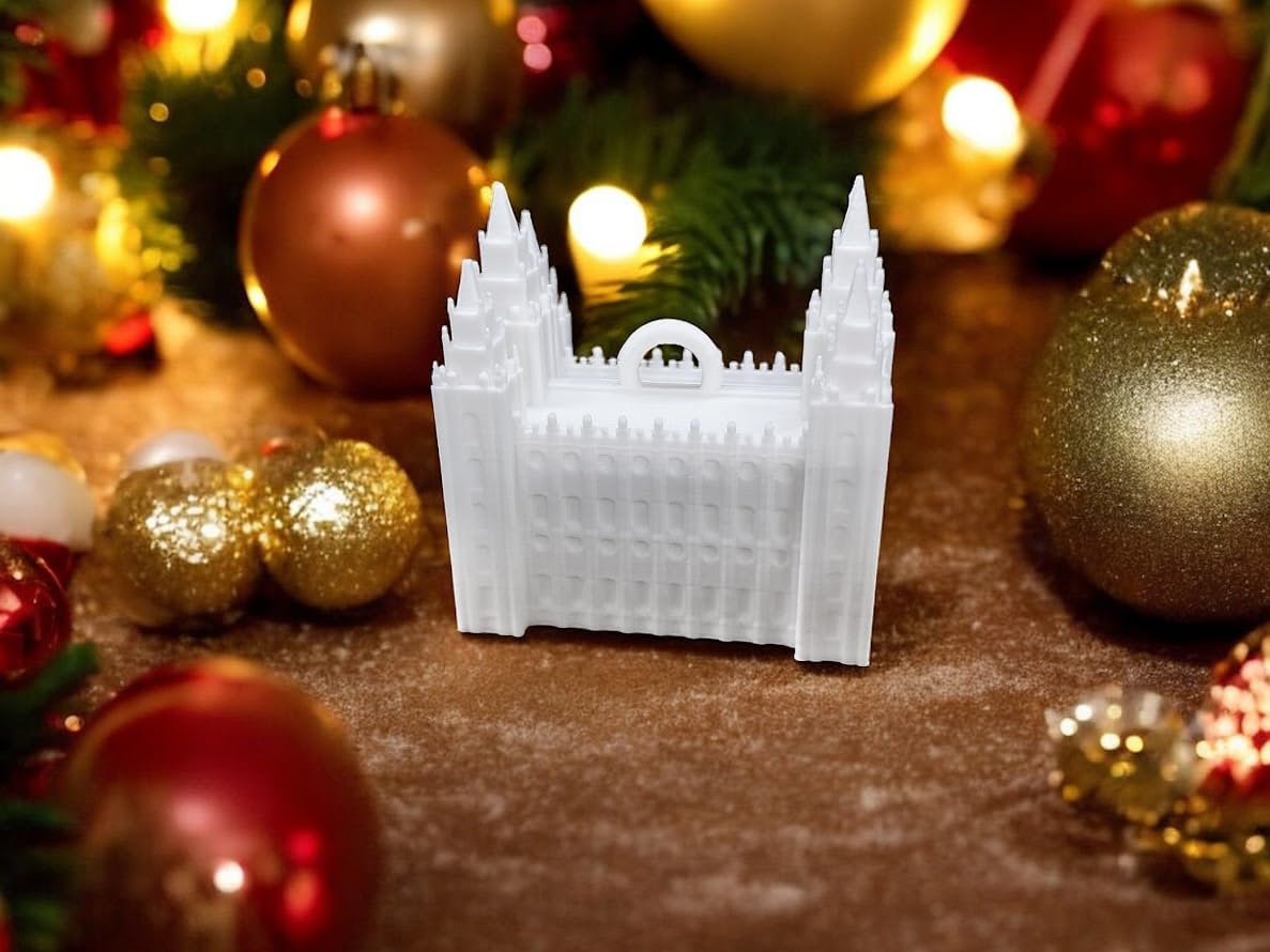 Salt Lake Temple Ornament – LDS Mormon Temple Christmas Decoration | Handcrafted Religious Keepsake for Tree or Home Display