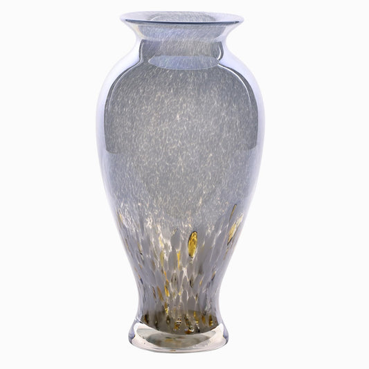 Blown Glass vase, Unique Glass vase, Colorful Bottle Decorative vase for Home Living Room Dining Table re Office Wedding entryway Desktop Decorative Flower vase. (B-W)