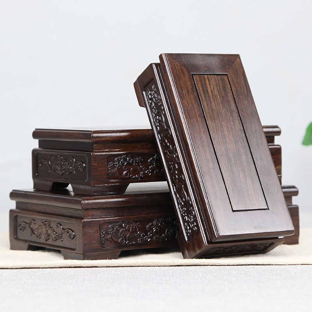Chinese Solid Wood Display Stand Square Rosewood Vase Teapot Fishbowl Pedestal Indoor Home Deocr Base