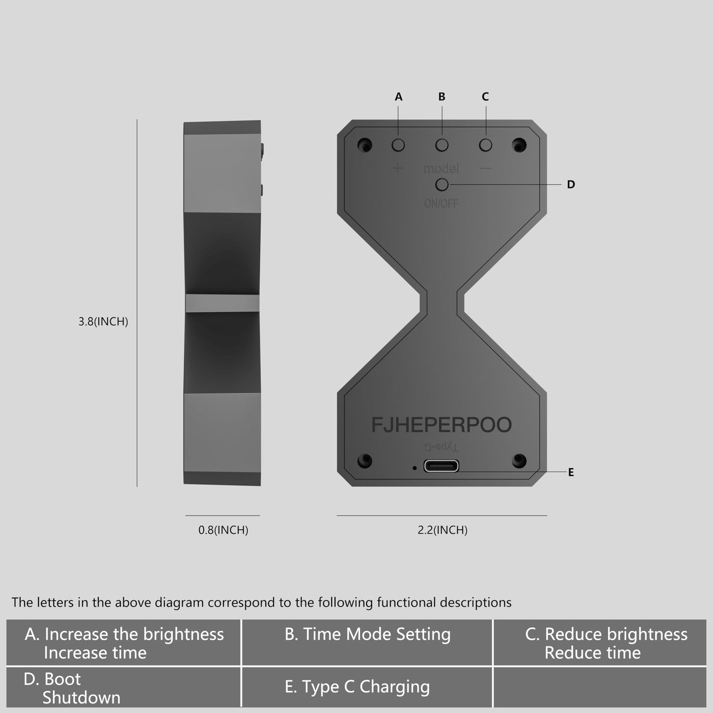 FJHEPERPOO LED Digital Hourglass Timer