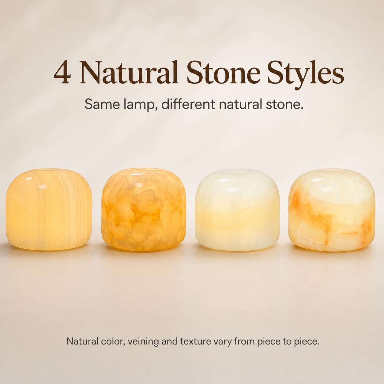 Lierlava Natural Marble Tap Lamp,Hand-Carved Stone Ambient Light,