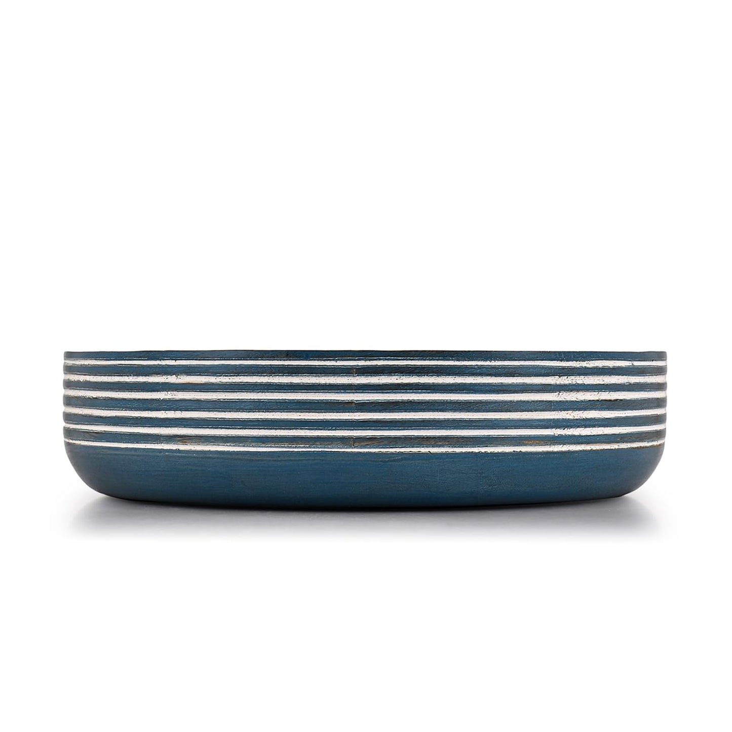 Kimona Salad Bowl Mango Wood Handcrafted Round Decorative Serving Bowl for Salads, Fruits & Snacks (10" X 10" X 2.5")