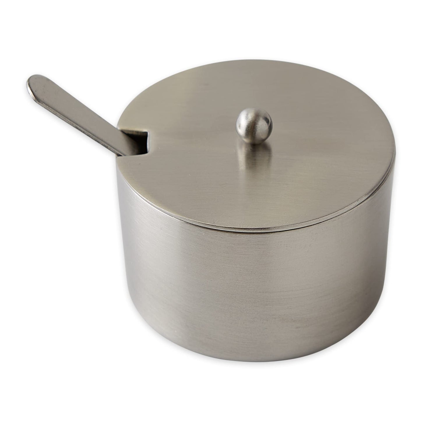 RSVP International Endurance Kitchen Collection Salt Cellar Set with Spoon, 2-Ounce, Brushed Stainless Steel