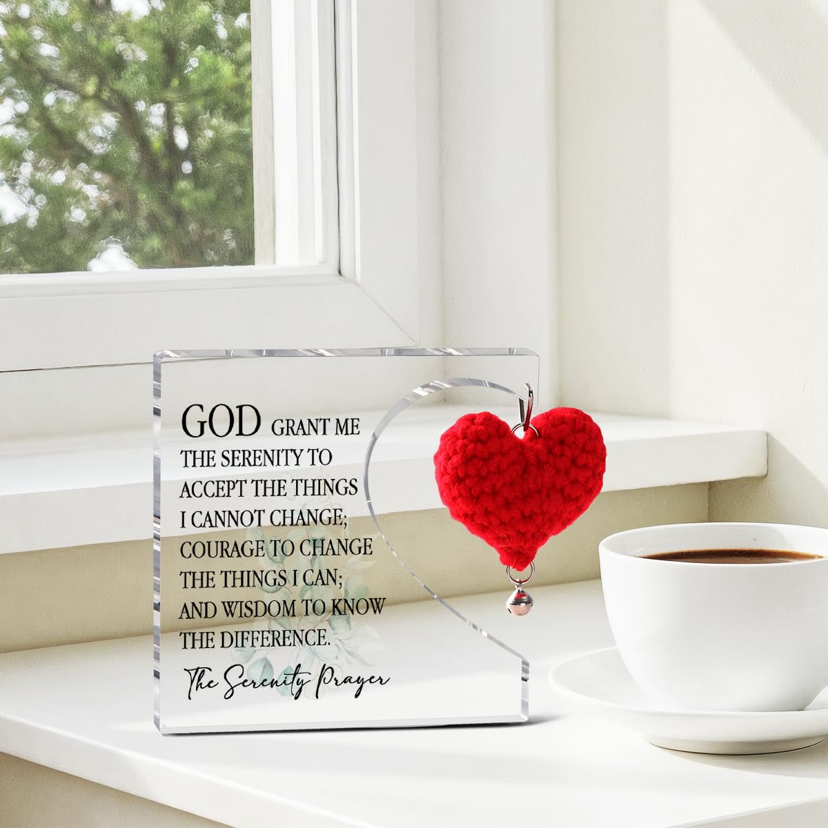 Christian Gifts For Women, God Grant Me The Serenity to Bible Verse Acrylic Plaque Desk Decor, Inspirational Relegious Spiritual Gifts For Christian