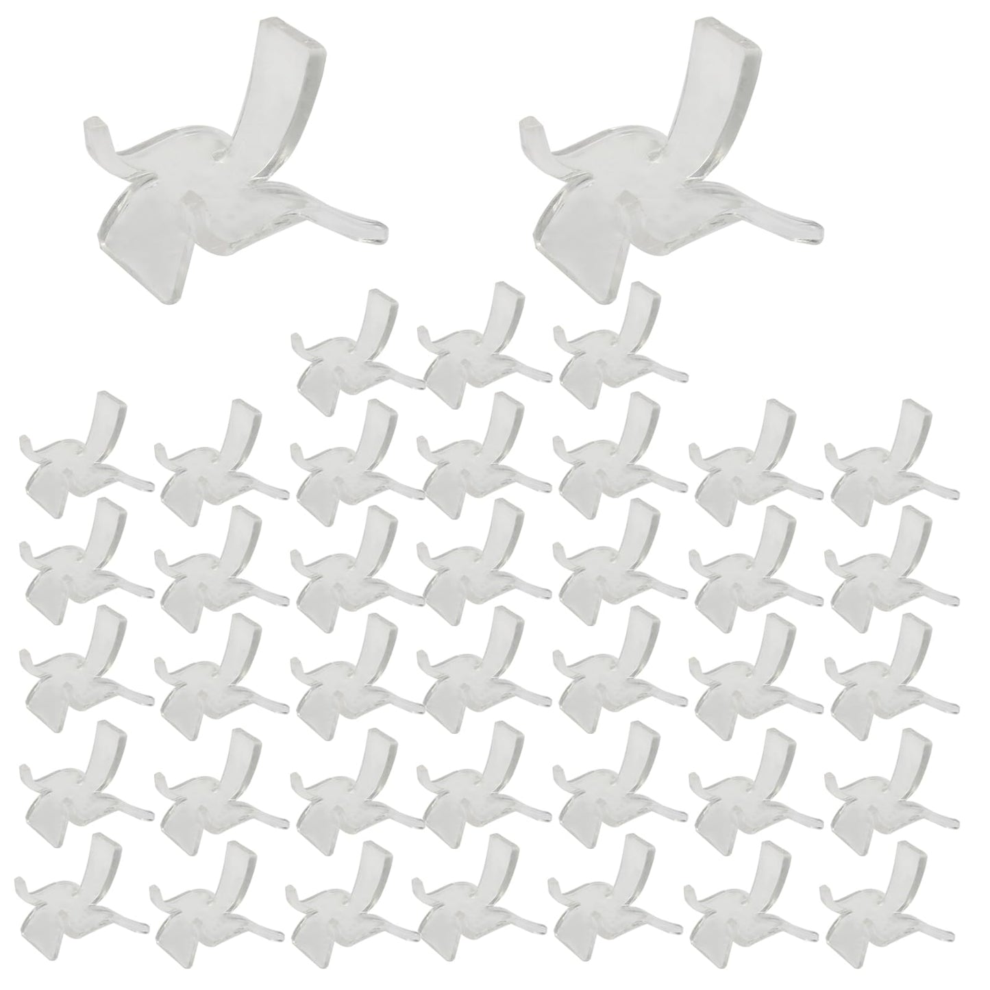 ISDVBUY 40 Pack Acrylic Display Holder, Medium Clear Acrylic Display Stands for Crystal Geodes, Rocks, Minerals, Agate, Coral - Transparent Mini Risers & Holders