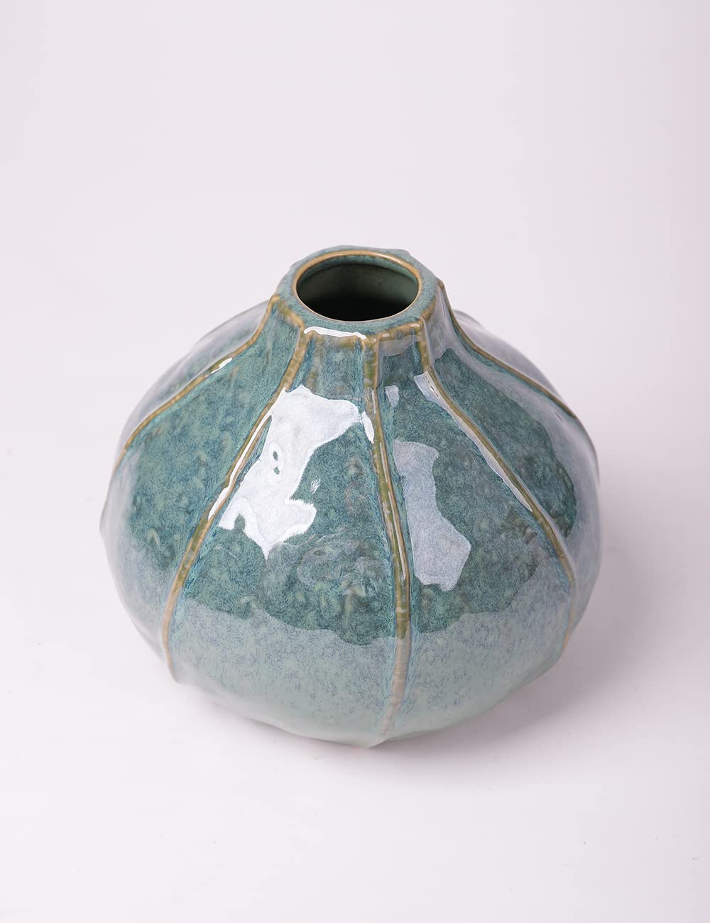 HAUCOZE Ceramic Flower Vase Decorative Sculpture Modern Home Decor Table Centerpiece Gift for Dining Living Room 6.3 Inch