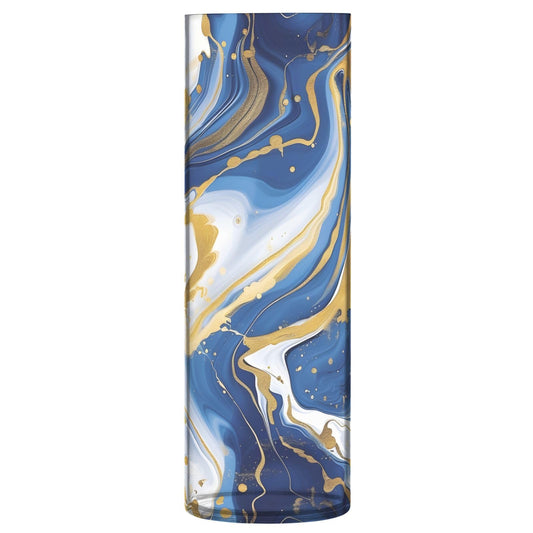 Marble Blue Gold White Plastic Vase, Creative Plastic Vase Flower Arrangement Bottle for Home Office Wedding Decor