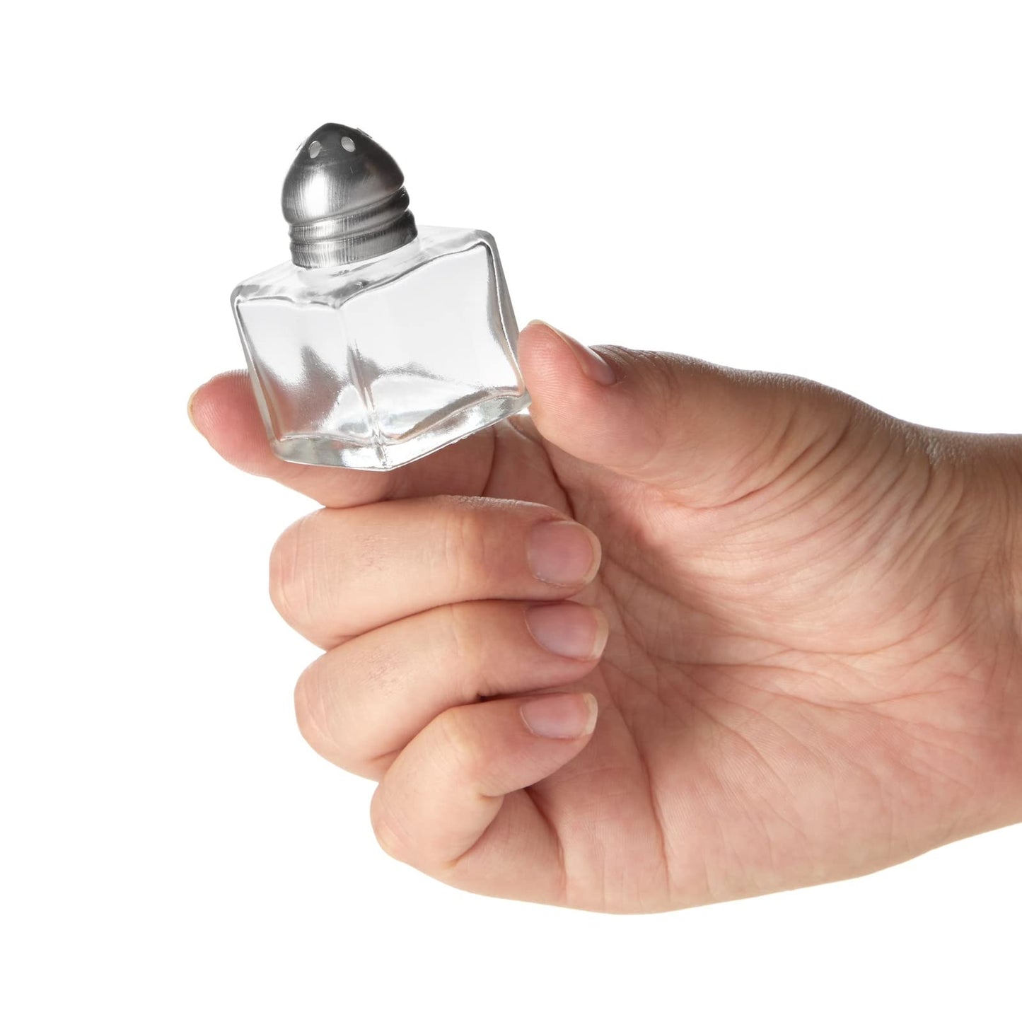 Juvale Set of 24 Mini Salt and Pepper Shakers (Glass and Stainless Steel, 0.5 oz)