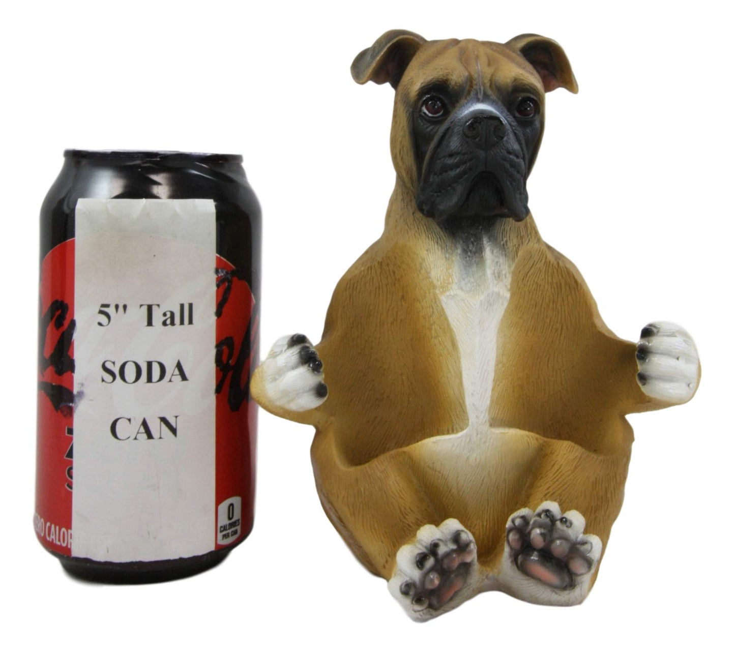Ebros Gift Realistic Fawn Boxer Puppy Dog Hugging Glass Salt Pepper Shakers Holder Decorative Statue 6.25"High Resin Dogs Boxers Memorial Pets Pet Pal Animal Home Kitchen Spice Organizer Figurine