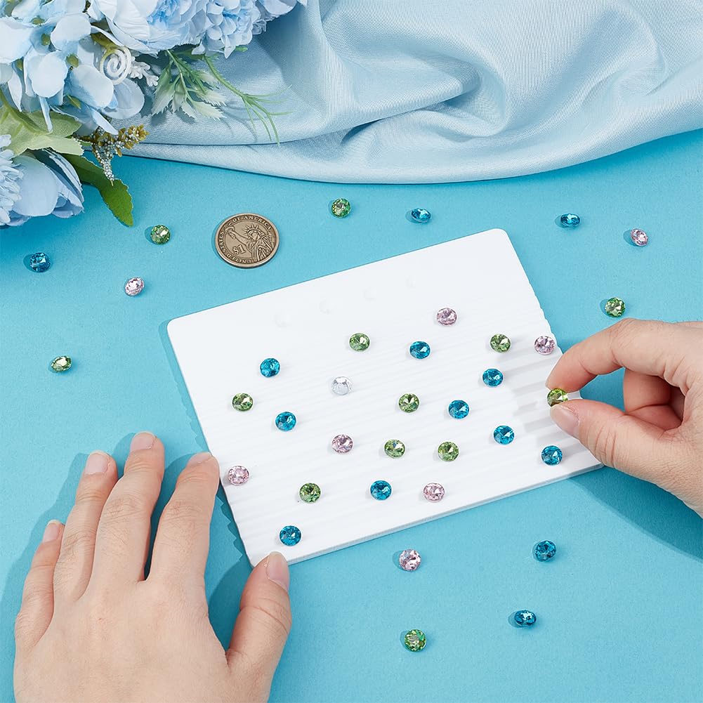 PH PandaHall Diamond Display Tray, 5.7x4.5inch Gem Loose Diamond Grading Tray Acrylic Slotted Jewelry Display Trays Rectangle Board for Home Jewelry Store Vendor Exhibition Booth Showcase Decoration