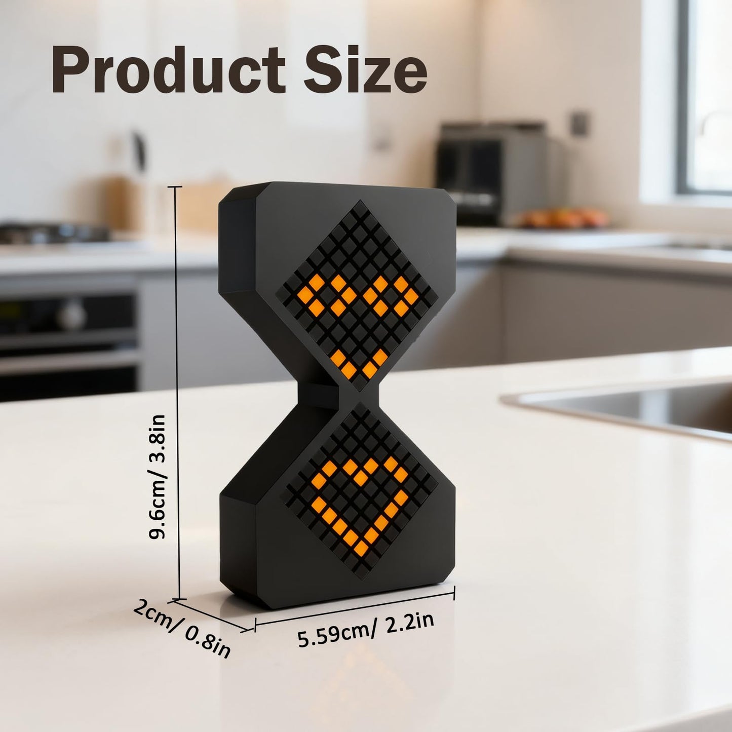 Digital Hourglass Visual Timer, Gravity Flip Countdown Timer 1–30 Min, USB-C Rechargeable LED Focus Timers, Silent Desk Pomodoro Timer for Kids, Classroom, Study, Work, Kitchen(White Yellow)