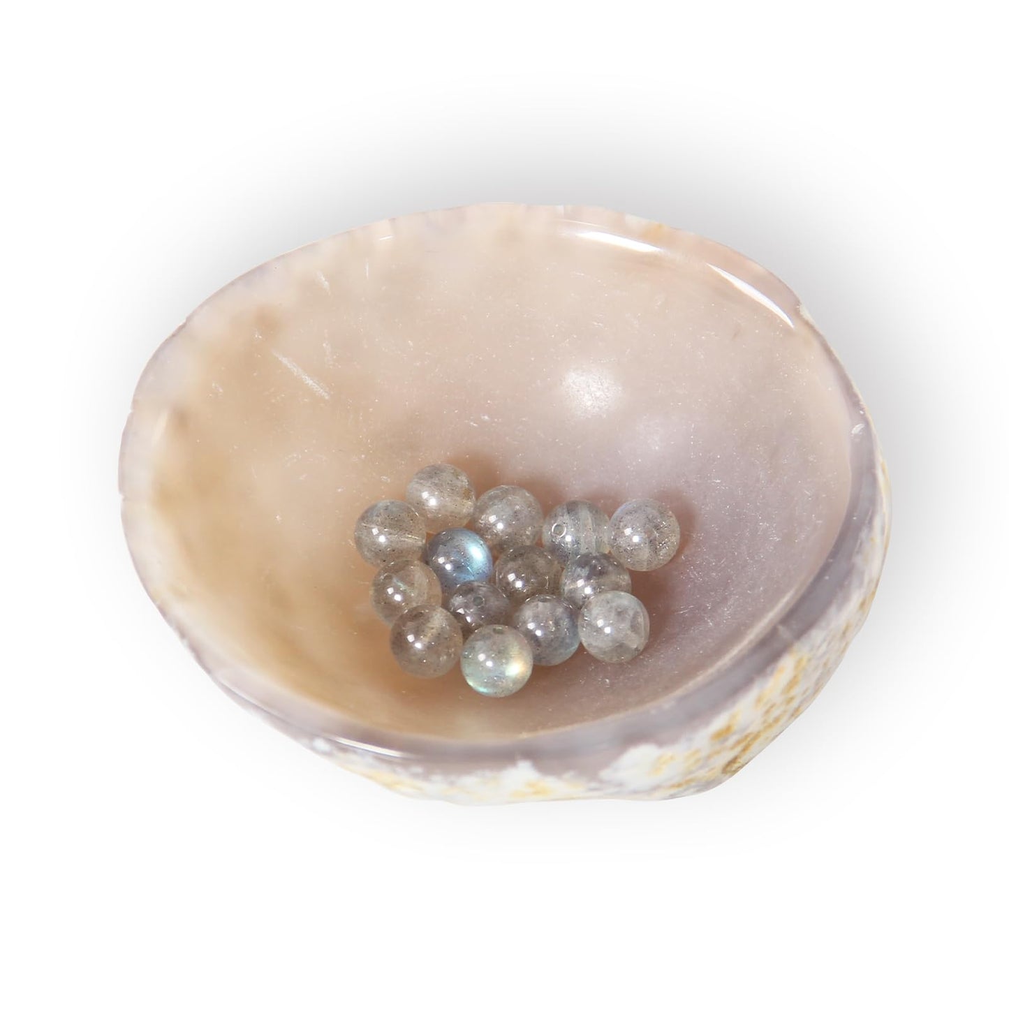 Orientrea Agate Decorative Bowls, Approximately 3.1"- 4.1", Hand Polished Gem Stone Bowls, Natural Raw Crystal Decorative Dish Jewelry Storage Agate Bowl for Meditation, Reiki, Healing