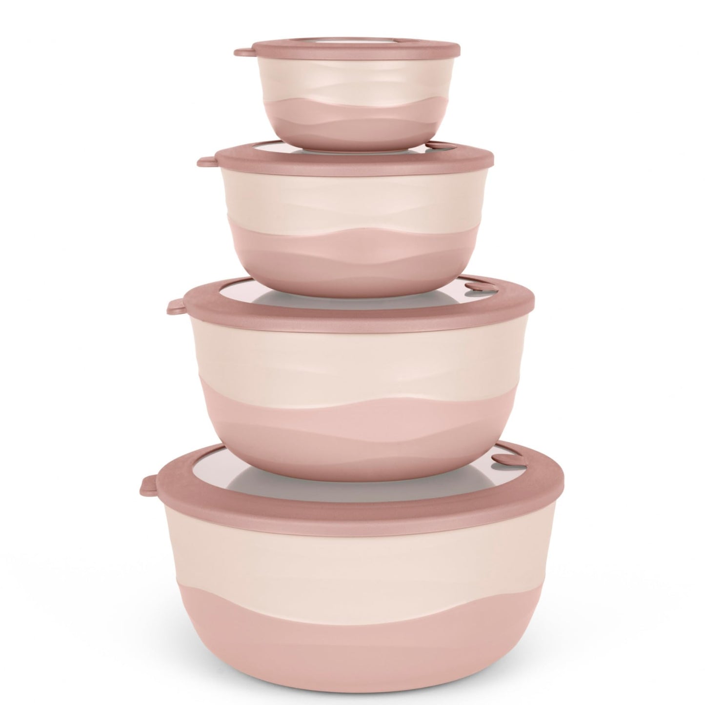 Fizu Home Pera Mixing Bowls with Lids, 8-Piece Airtight Leak-Proof Nesting BPA-Free Prep Bowl Set for Kitchen & Food Storage, Large 4200ml Capacity, Microwave & Dishwasher Safe