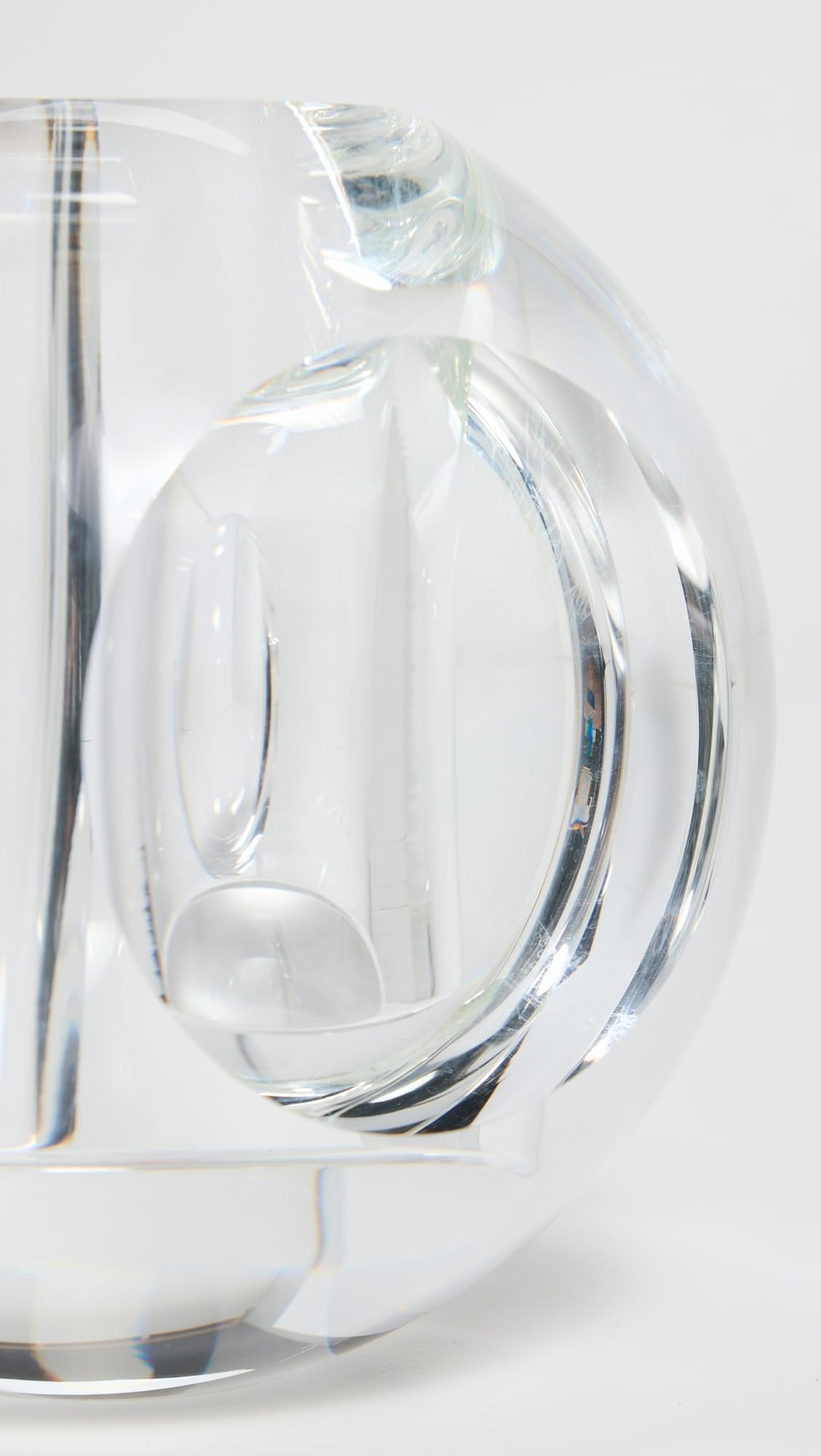 Tizo Design Women's Large Crystal Round Bubble Glass Vase Round Bubble, Clear, One Size