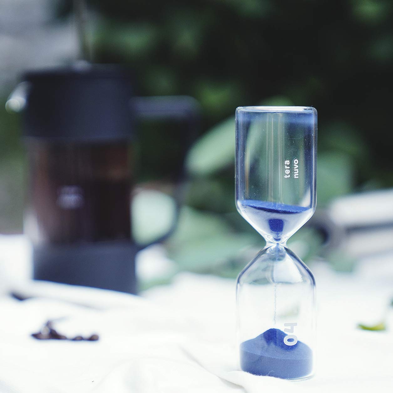 Teranuvo Hourglass - [4 Minutes][Shock Resistance][Perfect Timer for Medium-Dark Coffee]