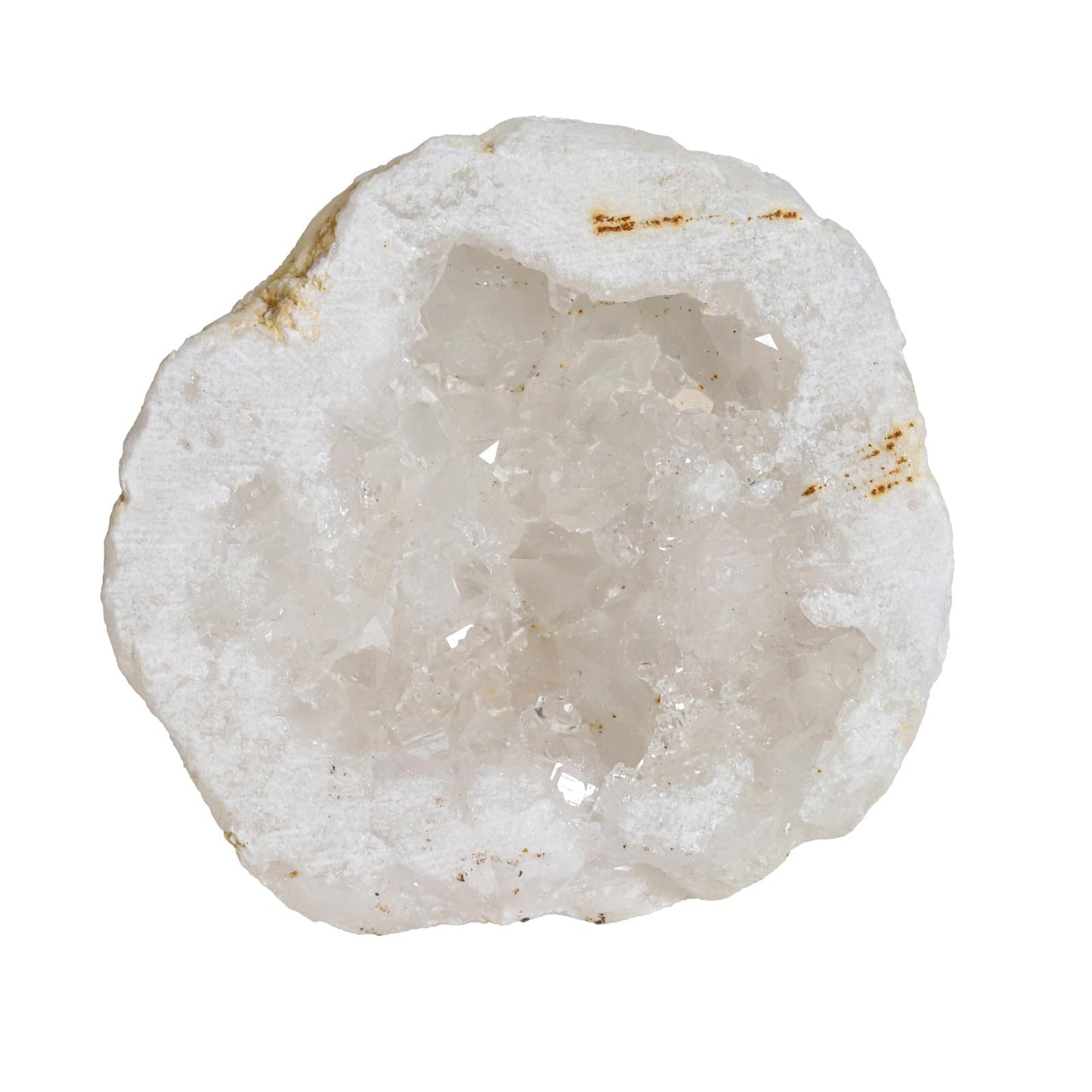 mookaitedecor Angel Aura Quartz Geode Stone Titanium Coated Natural Rock Crystal Cluster Specimen for Reiki Healing Meditation Home Decor 10-35g, White