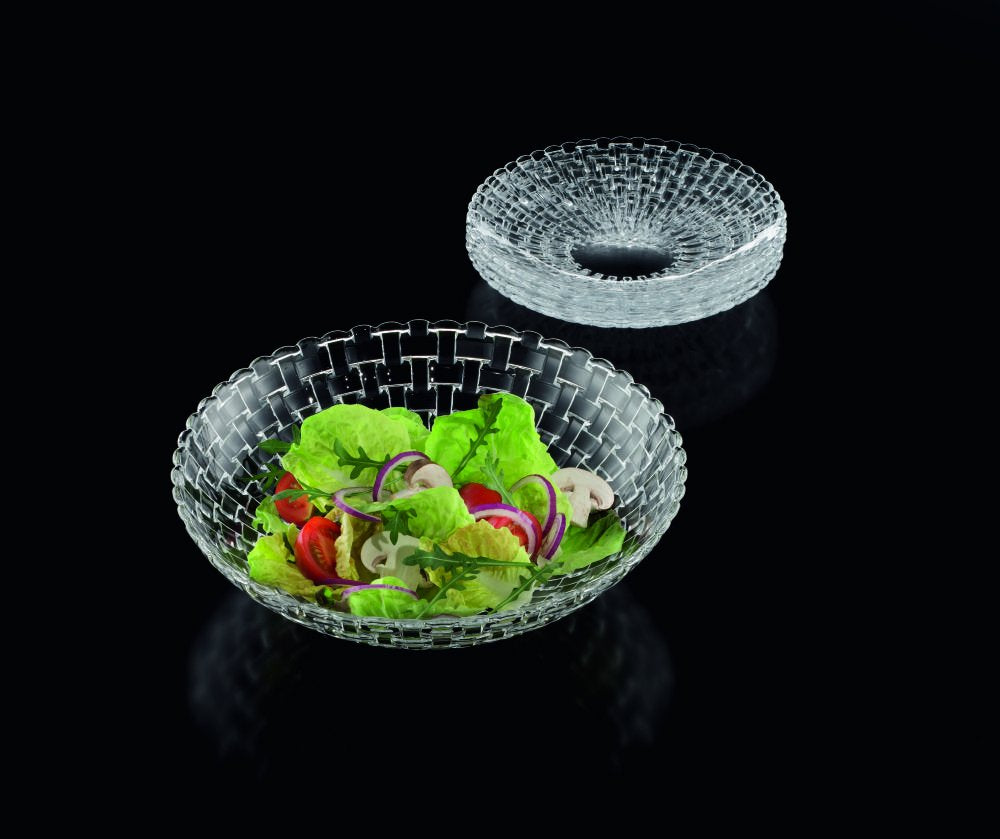 Nachtmann Bossa Nova Collection Crystal Bowl | 11 Inch Glass Serving Bowl for Salads, Fruit, and Home Décor | Made of Clear Crystal Glass | Dishwasher Safe
