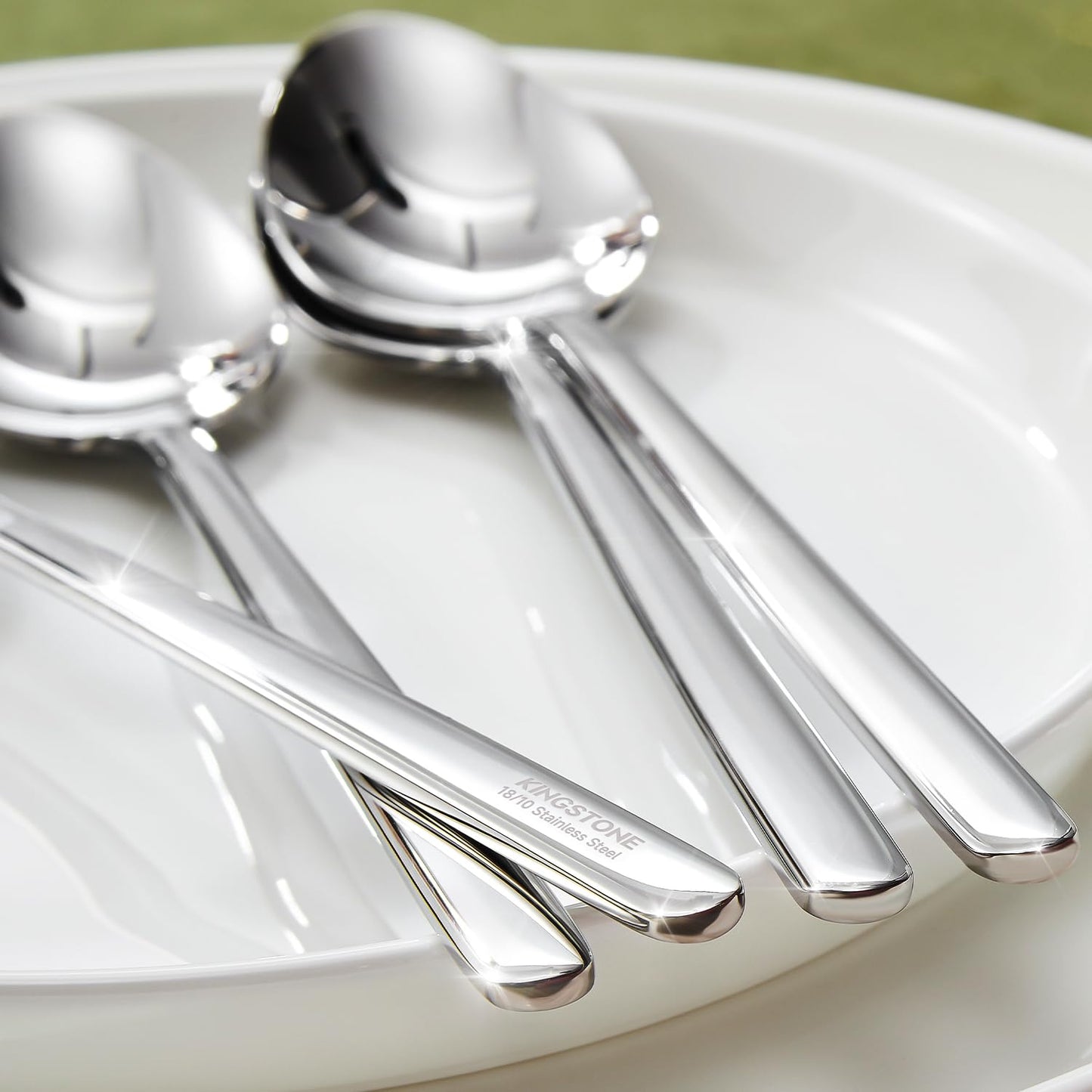 KINGSTONE 6.9-Inch Teaspoons, 24-Piece 18/10 Stainless Steel Tea Spoons, Mirror Finish Small Dessert Spoons, Dishwasher Safe for Home and Restaurant