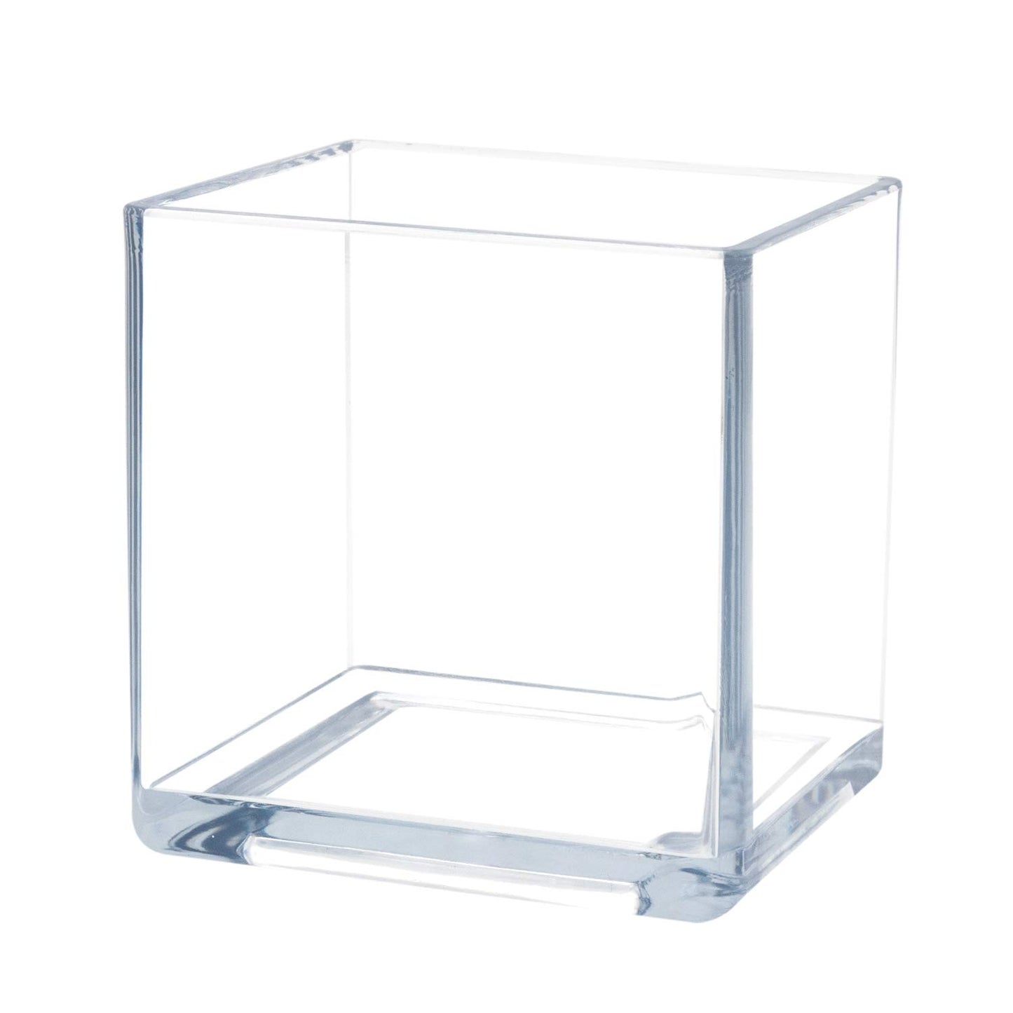 Royal Imports Flower Acrylic Vases Cubes, Decorative Centerpiece for Home or Wedding, Non Breakable Plastic, 6x6 - Clear