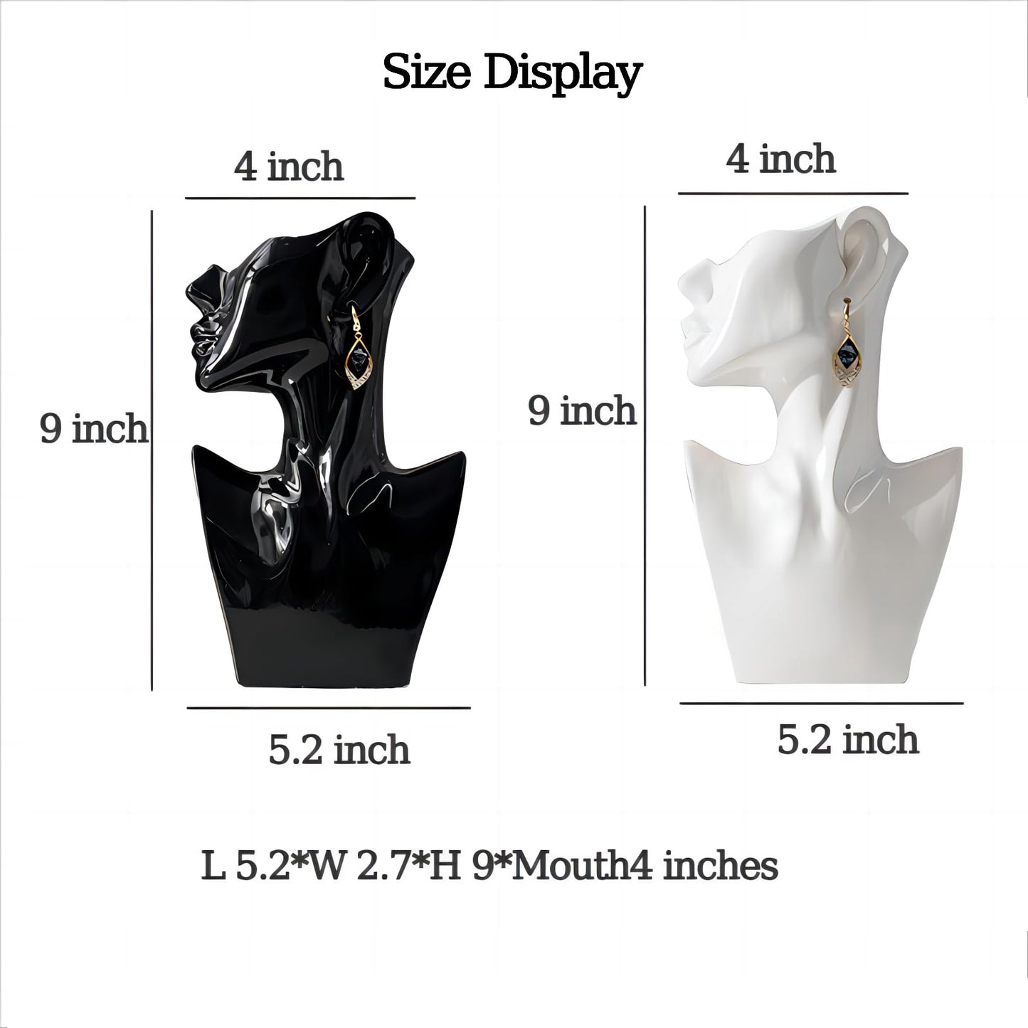 GIDARY Face Vases -White,H 9.2 Inch,with Earrings Art Ceramic vase,for Flowers Ceramics Statue Flower Vase,Female Modern Cool Vases,for Office Dining Table Home Ornaments