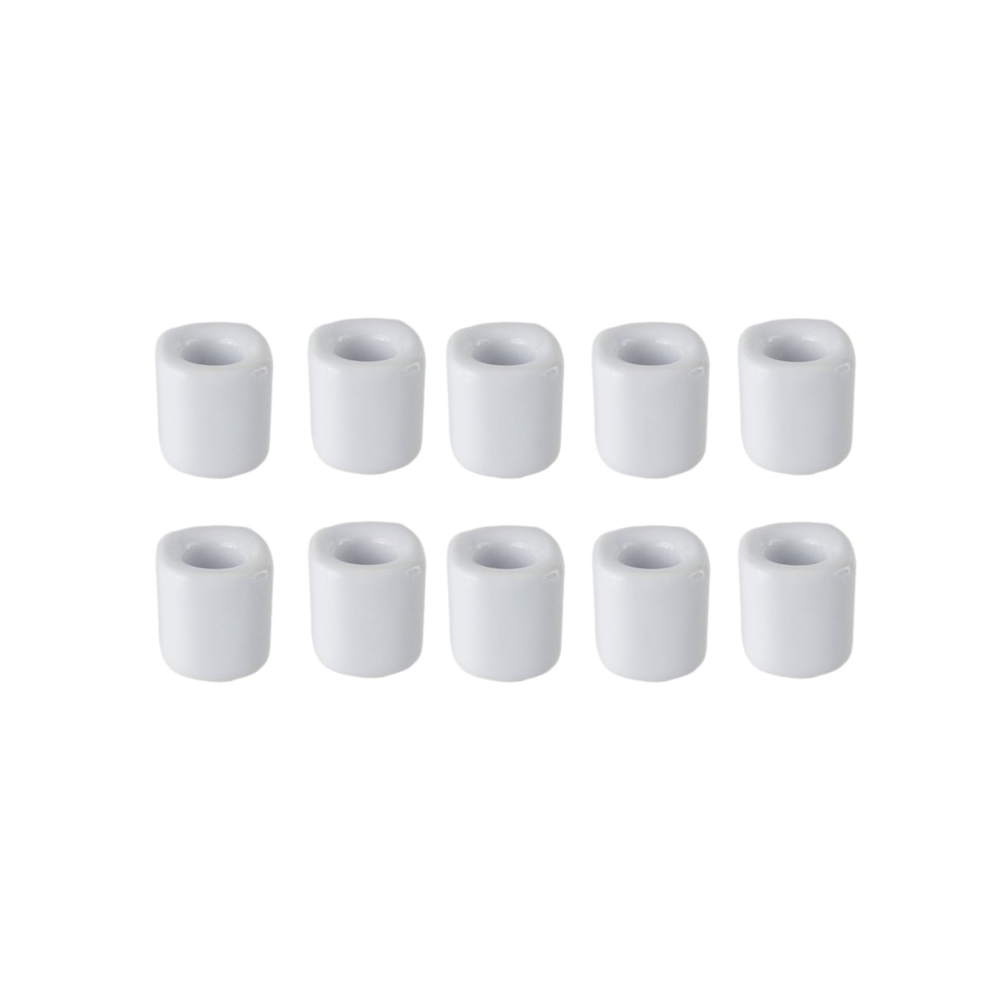 Mega Candles 10 pcs White Ceramic Chime Ritual Spell Candle Holders, Great for Casting Chimes, Rituals, Spells, Vigil, Witchcraft, Wiccan Supplies & More