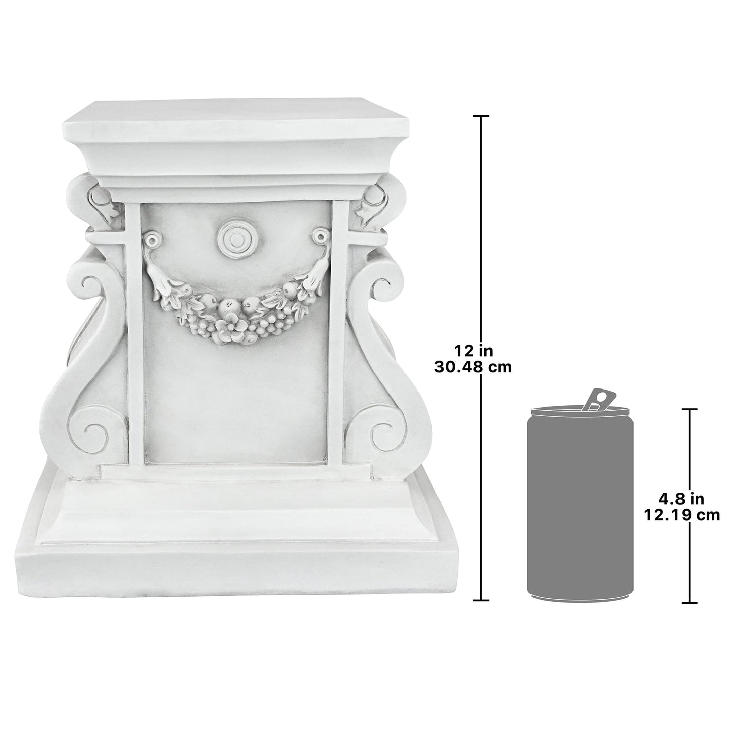 Design Toscano NG314105 Statuary Garden Base Riser, Medium, Classic Plinth