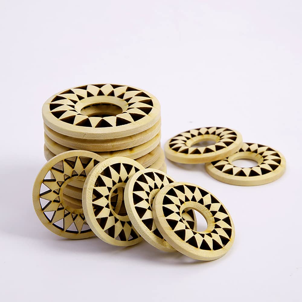 Fortunemee 40Pcs Wood Sphere Display Stand, Mini Ball Stand for Natural Stone Crystal Ball Collection Home Decor, 1.38 / 1.97 inches